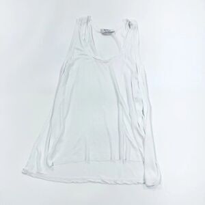 Bailey 44 white flowy raw hem tank M